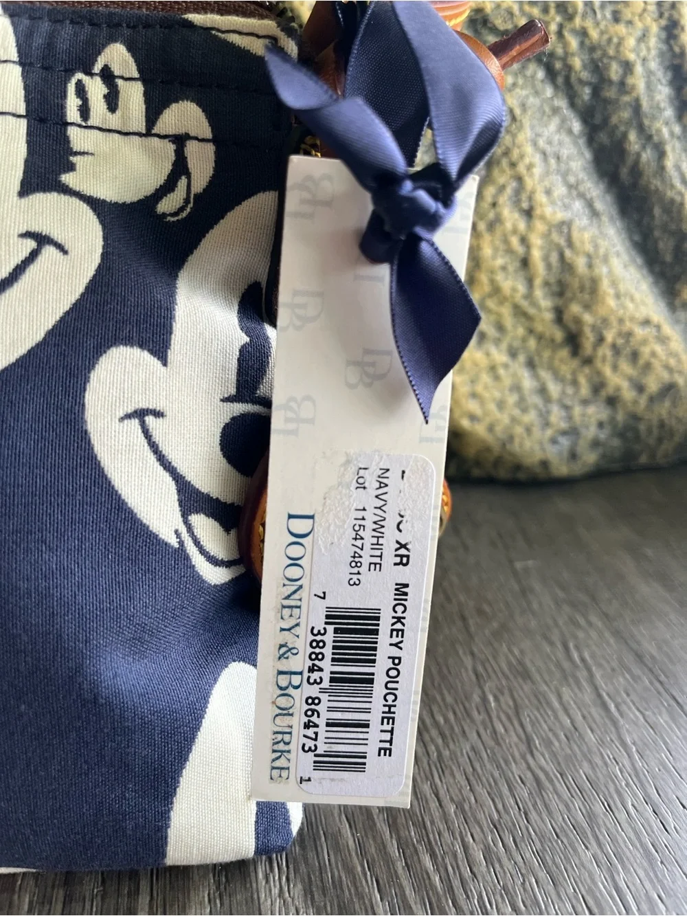 Dooney & Bourke Disney Mickey Navy & White Canvas hobo D23 edition NWT